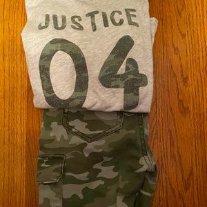Girls justice camo outfit